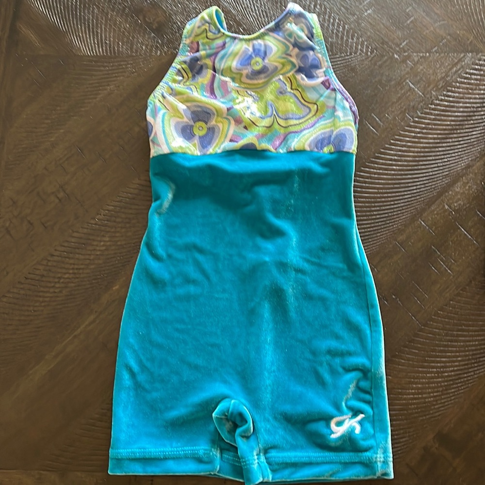 GK Elite leotard. CS. Blue